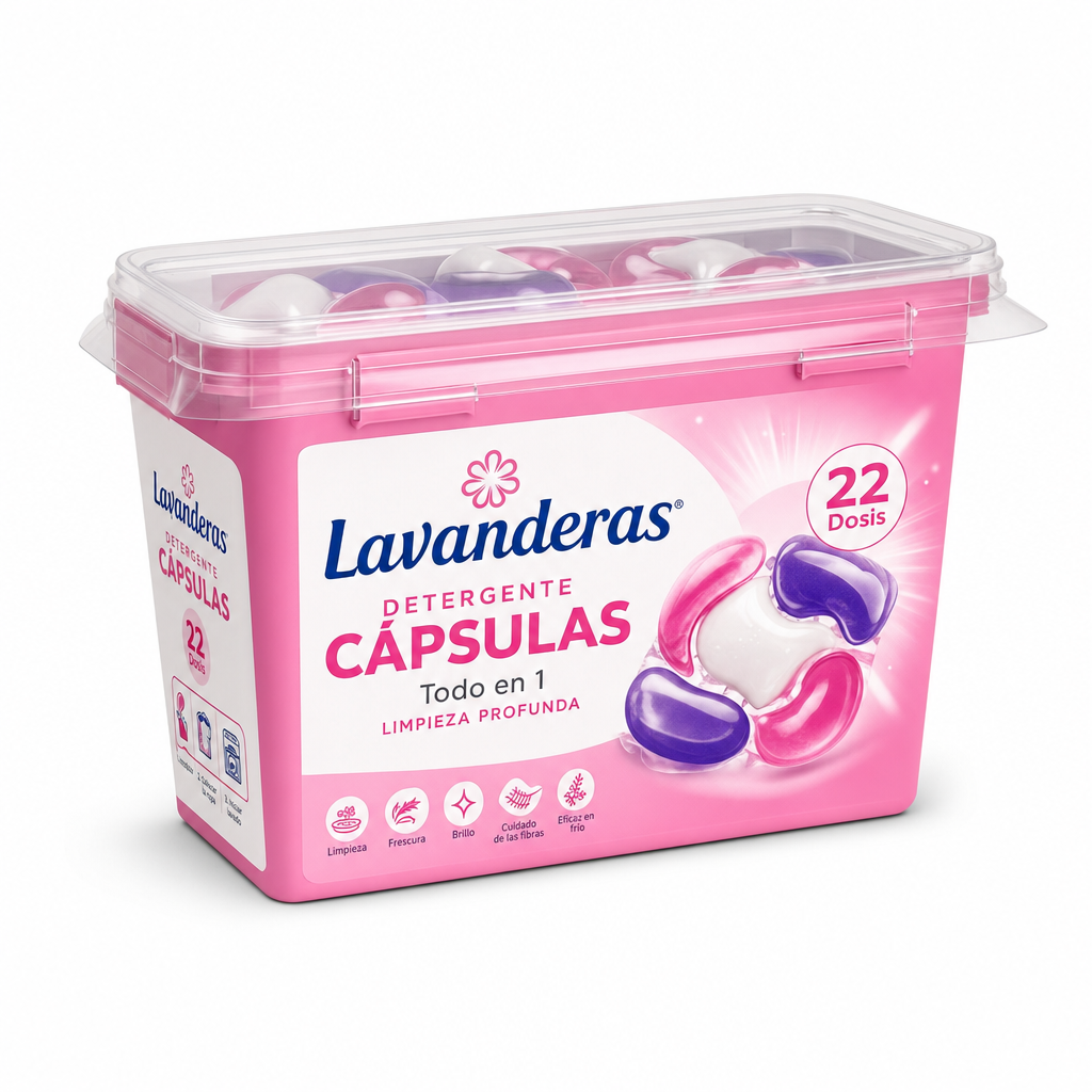 Detergente Cápsulas Lavanderas 22D