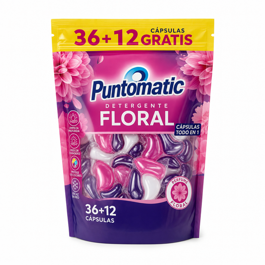 Detergente Floral Puntomatic 36+12