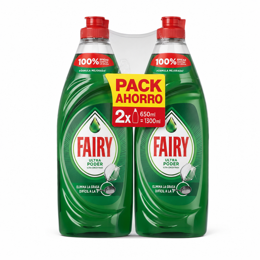 Lavavajillas Fairy 2x650ml